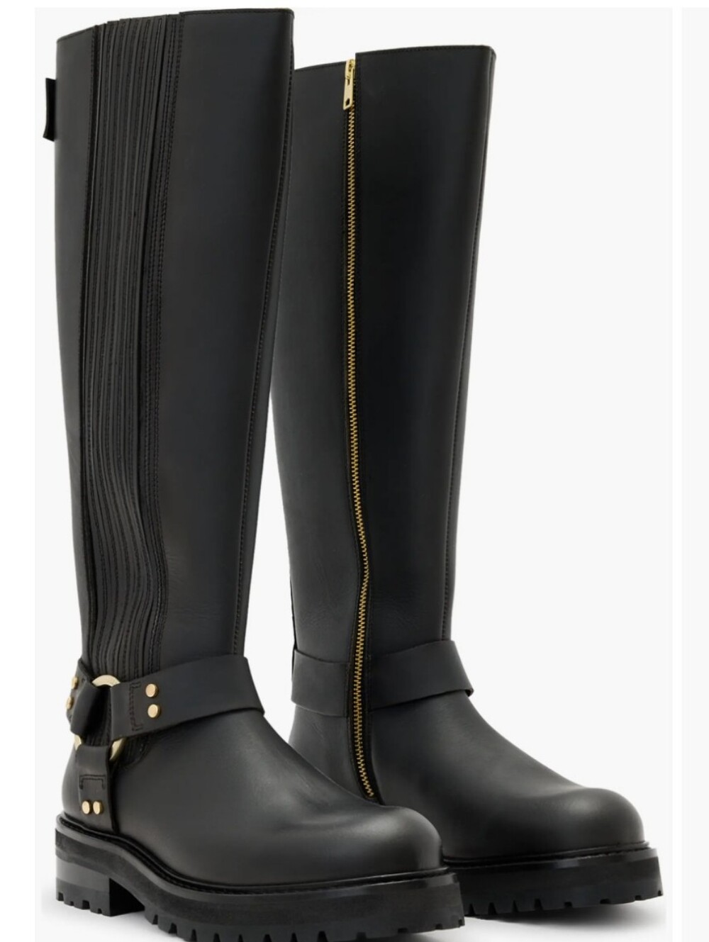All Saints Maddie Knee High Moto Boot